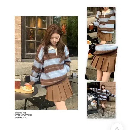 [BUNJANG] Attrangs Kim Ahob Pleated Mini Skirt Pants / 아뜨랑스 플리츠미니스커트팬츠 김아홉 모리걸 프롬비기닝