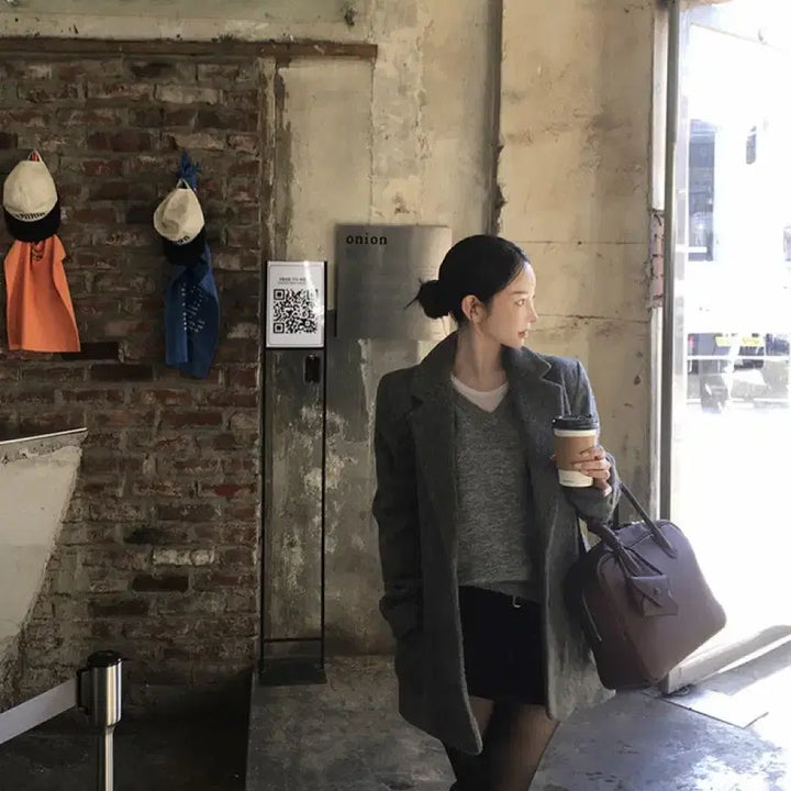 [BUNJANG] Jumienne Mohair Wool Blend Jacket / 주미엔느 모헤어 울 혼방 자켓