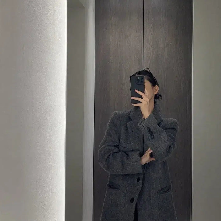 [BUNJANG] Jumienne Mohair Wool Blend Jacket / 주미엔느 모헤어 울 혼방 자켓