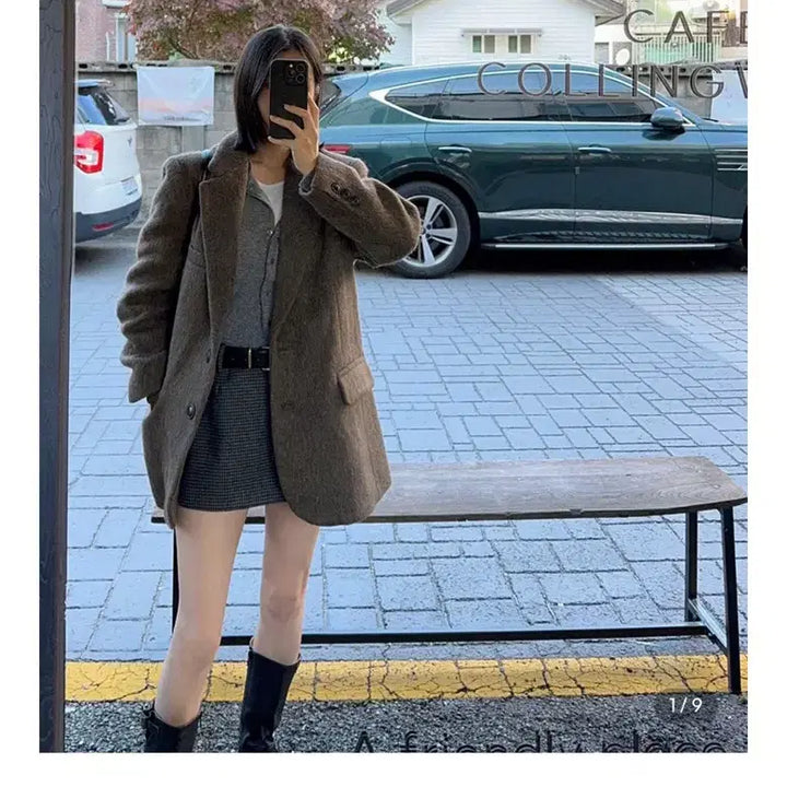 [BUNJANG] Jumienne Mohair Wool Blend Jacket / 주미엔느 모헤어 울 혼방 자켓