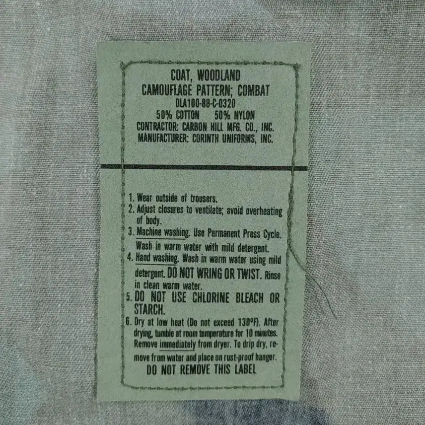 [BUNJANG] US Military BDU Heavyweight Shirt (1980s) - S-R / 80년대 미군 구형 BDU 헤비웨이트 셔츠 S-R