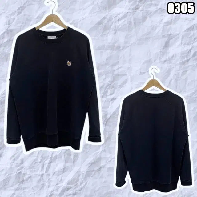 [BUNJANG] Maison Kitsune Black Fox Head Sweatshirt / XL 메종키츠네 블랙 폭스헤드 맨투맨