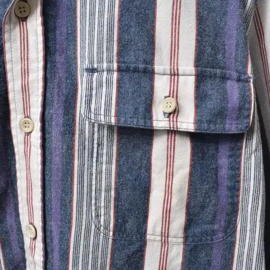 [BUNJANG] Lee Stripe Pocket Shirt / LEE 리 스트라이프 포켓 셔츠 90 M0091