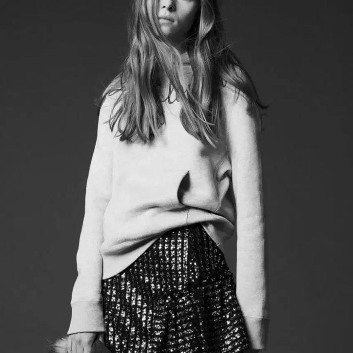 [BUNJANG] Sandro Dorothe Ruffled Metallic Sequin Mini Skirt / 산드로(Sandro)의 도로테 러플 메탈릭 시퀸 미니스커트 55