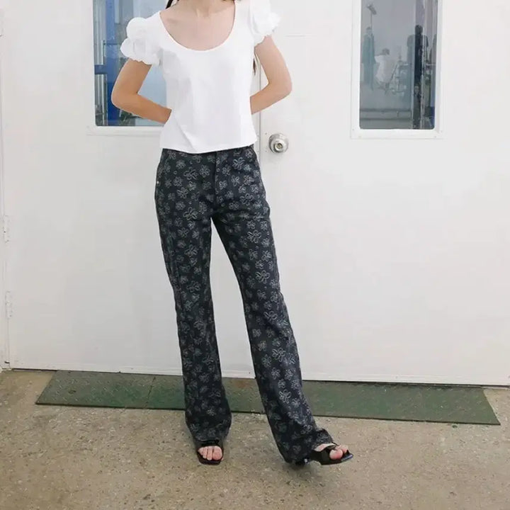 [BUNJANG] Burmula Line Bootcut Denim Pants Black M / 버뮬라 라인 부츠컷 데님팬츠 바지 블랙 M