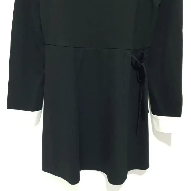 [BUNJANG] Ririn &amp; Ko Color Block Wrap Dress / 리린앤코 배색 카라넥 랩스타일 원피스 2_M2234