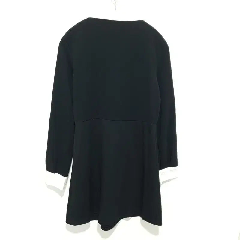 [BUNJANG] Ririn &amp; Ko Color Block Wrap Dress / 리린앤코 배색 카라넥 랩스타일 원피스 2_M2234