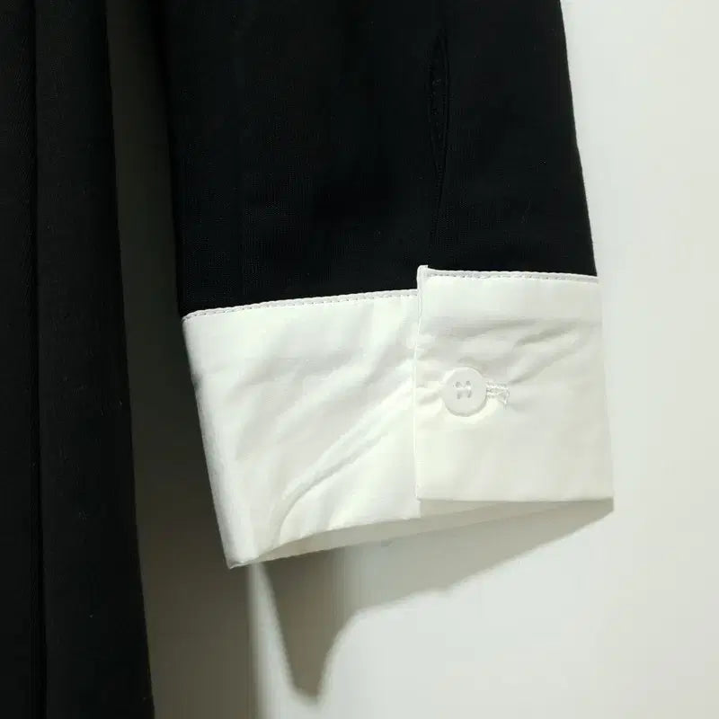 [BUNJANG] Ririn &amp; Ko Color Block Wrap Dress / 리린앤코 배색 카라넥 랩스타일 원피스 2_M2234