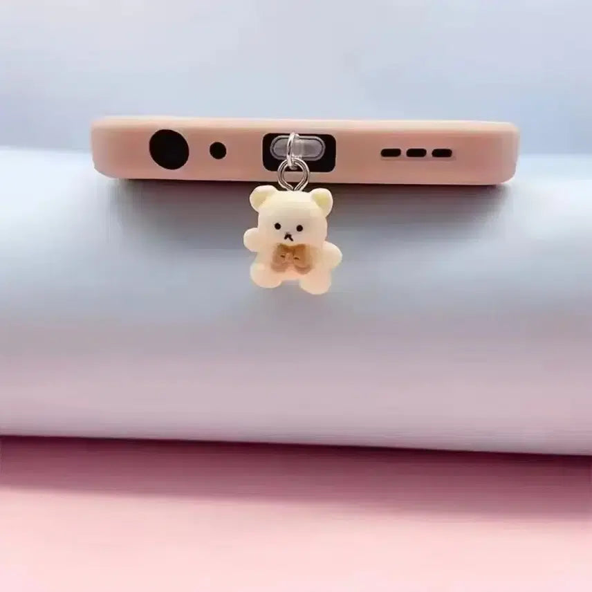 [BUNJANG] Teddy Bear Phone Charm Keychain / 귀여운 곰돌이 휴대폰 고리 키링