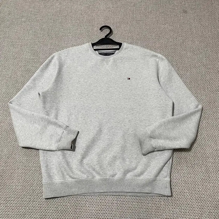 [BUNJANG] Tommy Hilfiger Fleece Lined Crewneck Sweatshirt / L 타미힐피거 기모 라운드 맨투맨 B.6748