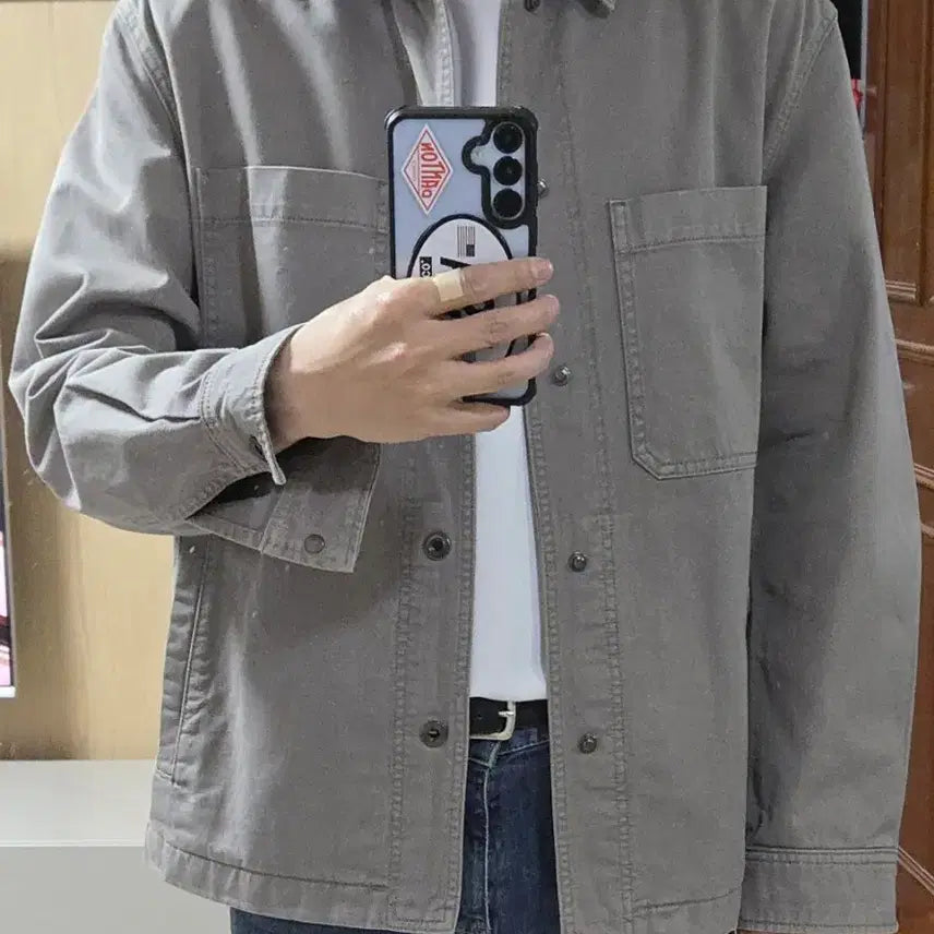 [BUNJANG] Epigram Pigment Dyed Denim Shirt Jacket / (착샷) 에피그램 피그먼트 다잉 데님 셔츠 자켓