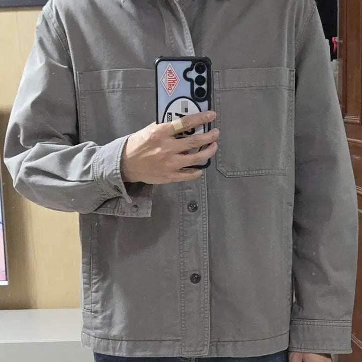 [BUNJANG] Epigram Pigment Dyed Denim Shirt Jacket / (착샷) 에피그램 피그먼트 다잉 데님 셔츠 자켓