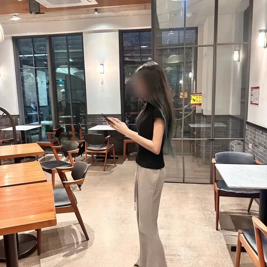 [BUNJANG] Knit Bootcut Pants (Oatmeal, Black) / 니트 부츠컷 팬츠 오트밀, 검정(착샷있움)