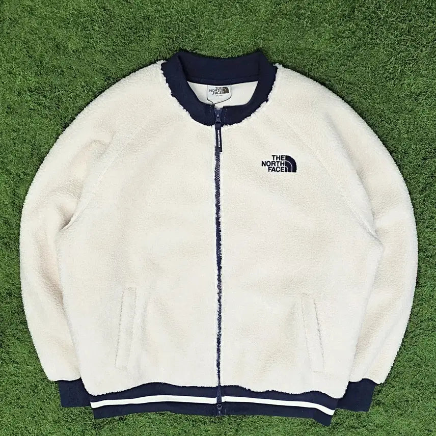 [BUNJANG] The North Face Fleece Jacket Cream XL / 노스페이스 플리스 후리스 뽀글이 자켓 집업 화이트 크림 XL(105)
