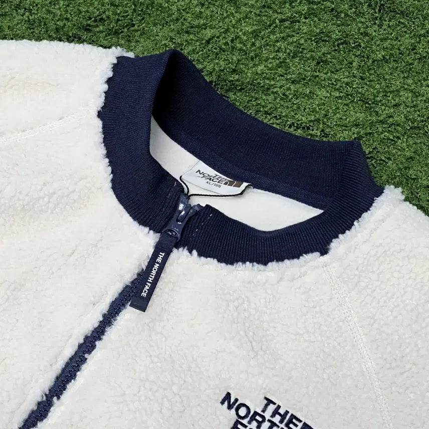 [BUNJANG] The North Face Fleece Jacket Cream XL / 노스페이스 플리스 후리스 뽀글이 자켓 집업 화이트 크림 XL(105)