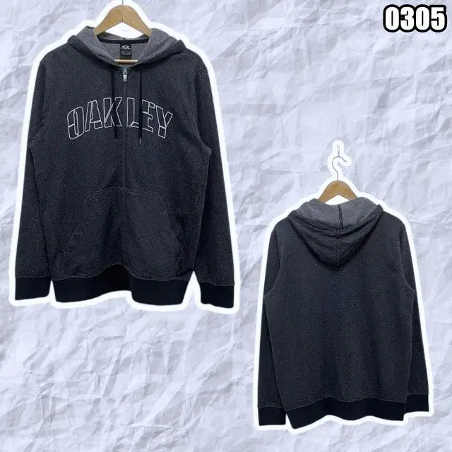 [BUNJANG] Oakley Big Logo Embroidered Hooded Zip-up / M  오클리 빅로고 자수 후드집업