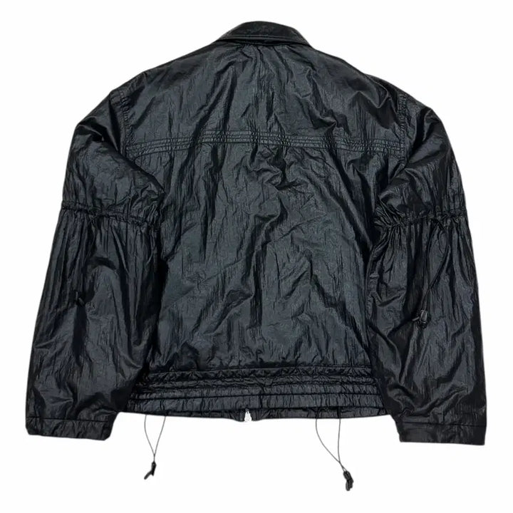 [BUNJANG] COOR Active Drawstring Pointed Zip-Up Jacket Black M / COOR 쿠어 액티브 드로스트링 포인티드 집업 자켓 블랙 M