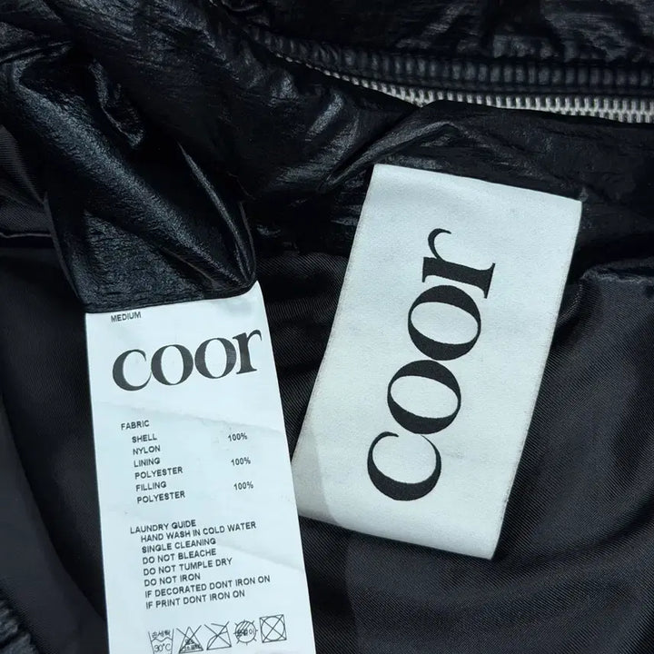 [BUNJANG] COOR Active Drawstring Pointed Zip-Up Jacket Black M / COOR 쿠어 액티브 드로스트링 포인티드 집업 자켓 블랙 M