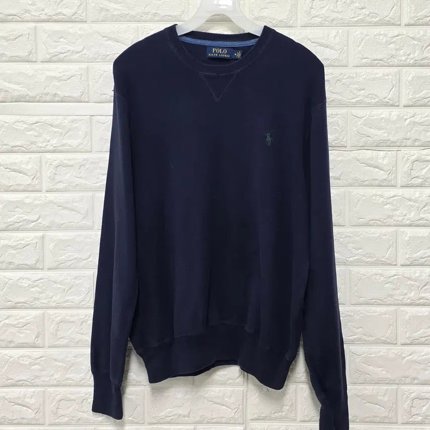 [BUNJANG] Polo Ralph Lauren Navy Knit Sweater / L 폴로랄프로렌 네이비 니트 C234