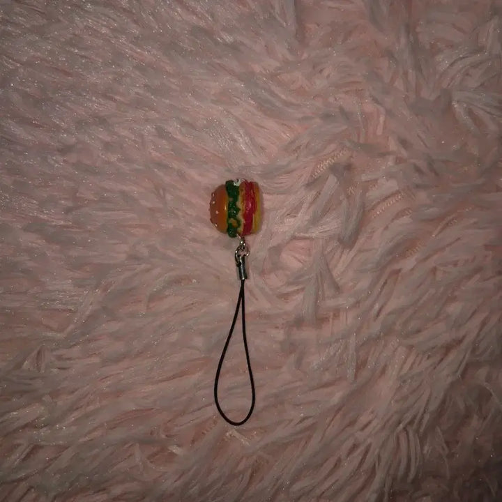 [BUNJANG] Miniature Hamburger Vintage Keyring / 미니어처 햄버거 핸드폰 고리 키링 / 고전 빈티지 키링