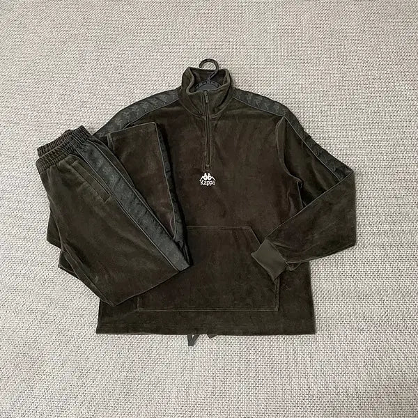 [BUNJANG] M Kappa Velour Corduroy Training Set / M 카파 벨로아 여성 골덴 코듀로이 트레이닝복 세트 N.6556