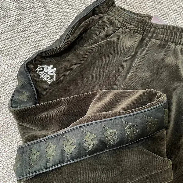 [BUNJANG] M Kappa Velour Corduroy Training Set / M 카파 벨로아 여성 골덴 코듀로이 트레이닝복 세트 N.6556