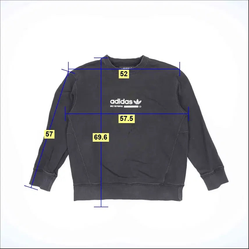 [BUNJANG] Adidas Center Logo Caval Crew Sweatshirt / [XL] 아디다스 센터로고 카발 크루 스웻셔츠 맨투맨 4137