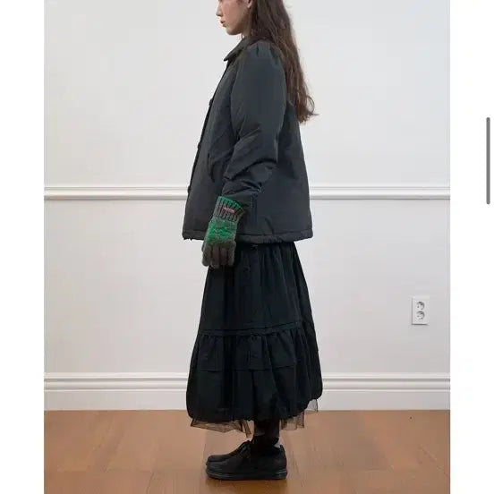 [BUNJANG] Nocontents Charcoal Padded Jacket / 노컨텐츠 차콜 패딩 자켓