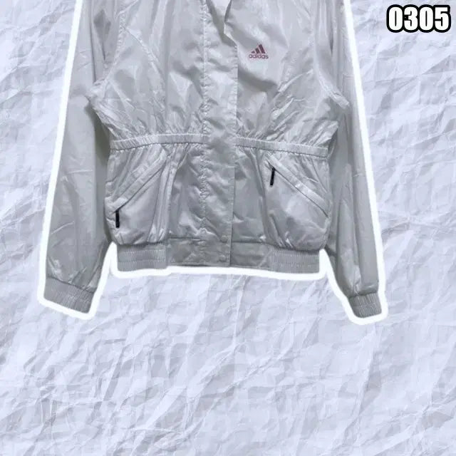 [BUNJANG] Adidas Originals White Windbreaker Jacket / S 아디다스 오리지널 화이트 바람막이 윈드브레이커