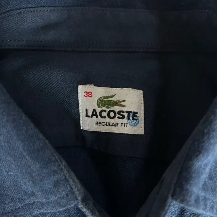 [BUNJANG] Lacoste Navy Long Sleeve Shirt (Size S) / 라코스테 네이비 긴팔 셔츠s