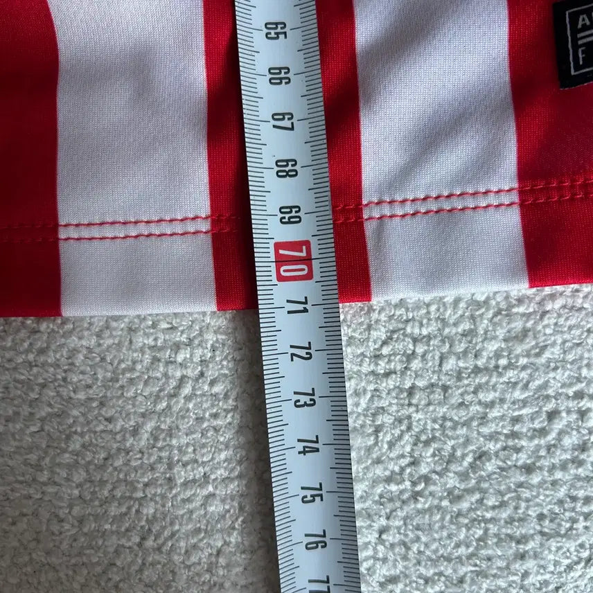 [BUNJANG] Nike DRI-FIT Long Sleeve Stripe Red Shirt / 나이키 DRI-FIT 긴팔 스트라이프 레드 S