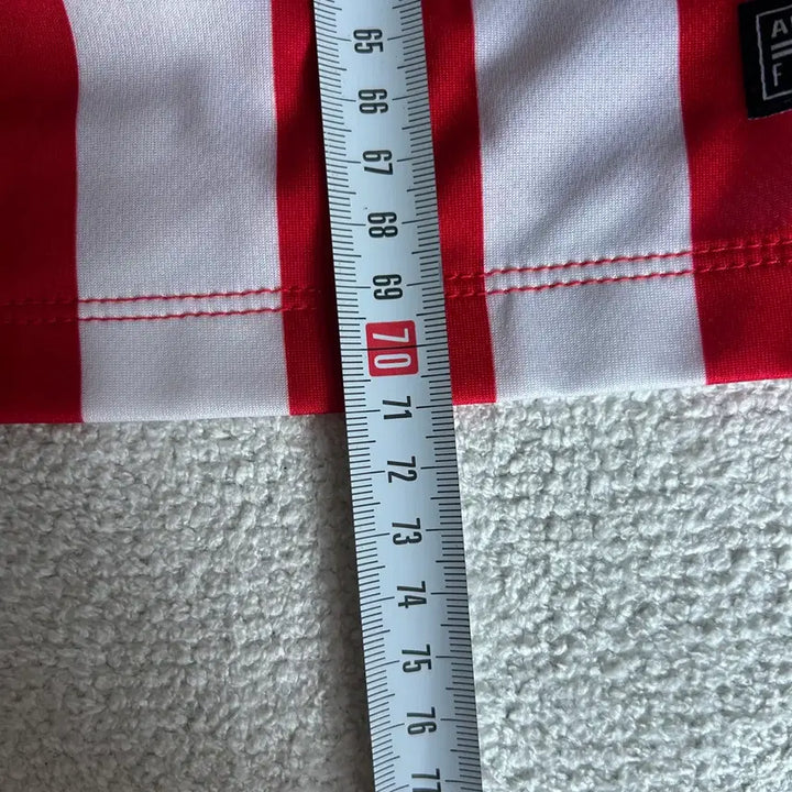 [BUNJANG] Nike DRI-FIT Long Sleeve Stripe Red Shirt / 나이키 DRI-FIT 긴팔 스트라이프 레드 S