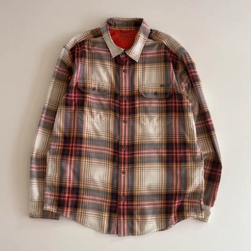 [BUNJANG] Eddie Bauer Two-Pocket Check Shirt / 에디바우어 투포켓 체크셔츠