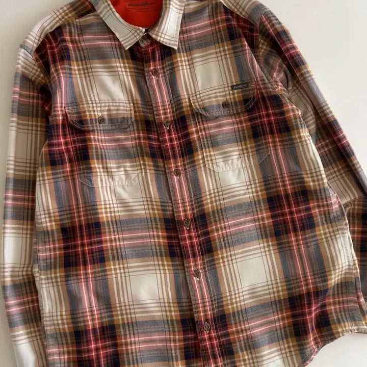 [BUNJANG] Eddie Bauer Two-Pocket Check Shirt / 에디바우어 투포켓 체크셔츠