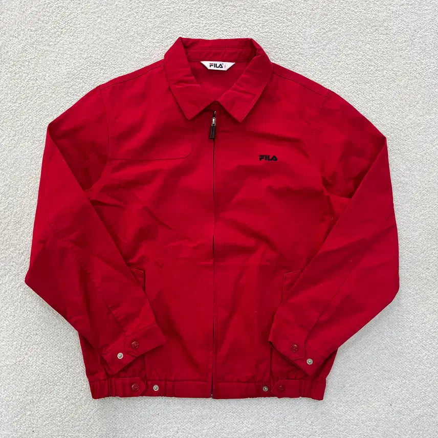 [BUNJANG] Fila Vintage Blue Blouson Jacket / 165 휠라 빈티지 블루종 자켓 0305M