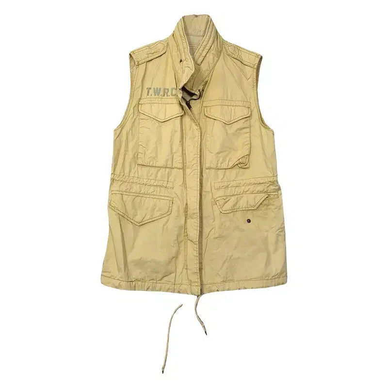 [BUNJANG] Tini Wini Beige Vintage Quad Pocket Vest / 티니위니 베이지 빈티지 쿼드포켓 조끼 FL