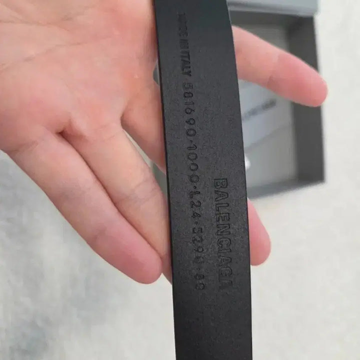[BUNJANG] Balenciaga BB Logo Belt / 발렌시아가 블랙 벨트 풀세트