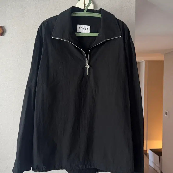 [BUNJANG] Solid Homme Crease String Half-Zip Shirt / 솔리드옴므 크리즈 스트링 반집업 셔츠 50사이즈 판매