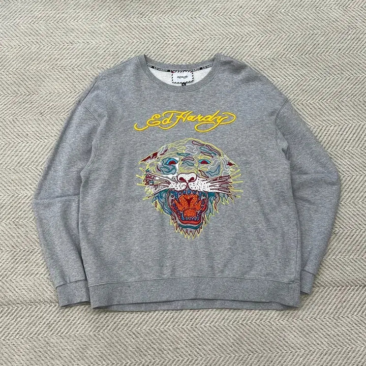 [BUNJANG] Ed Hardy Embroidered Sweatshirt / 에드하디 자수 맨투맨 r3224