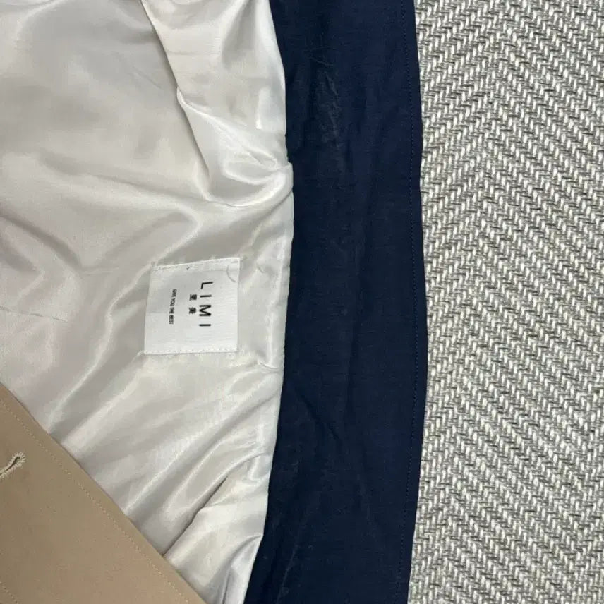 [BUNJANG] Short Trench Coat Beige / 배색 숏 트렌치코트 베이지