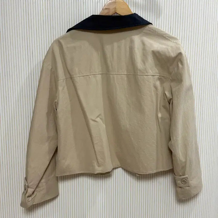 [BUNJANG] Short Trench Coat Beige / 배색 숏 트렌치코트 베이지