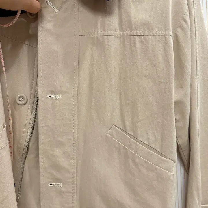 [BUNJANG] Short Trench Coat Beige / 배색 숏 트렌치코트 베이지