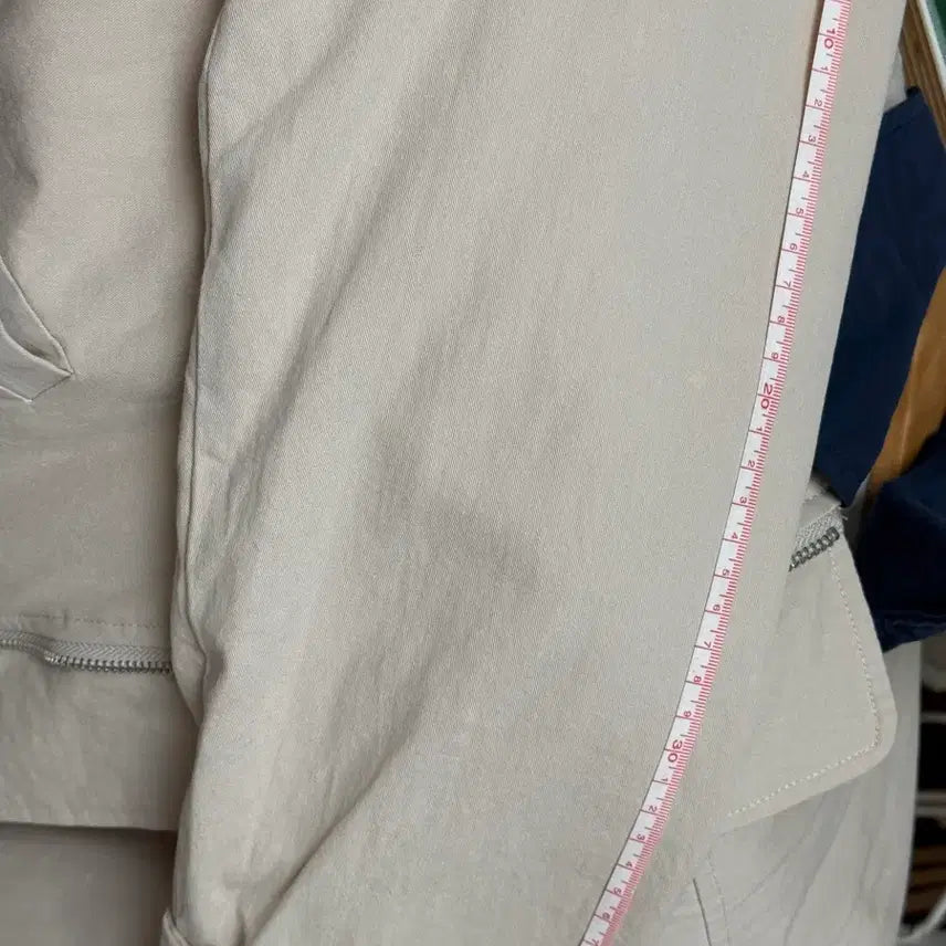 [BUNJANG] Short Trench Coat Beige / 배색 숏 트렌치코트 베이지