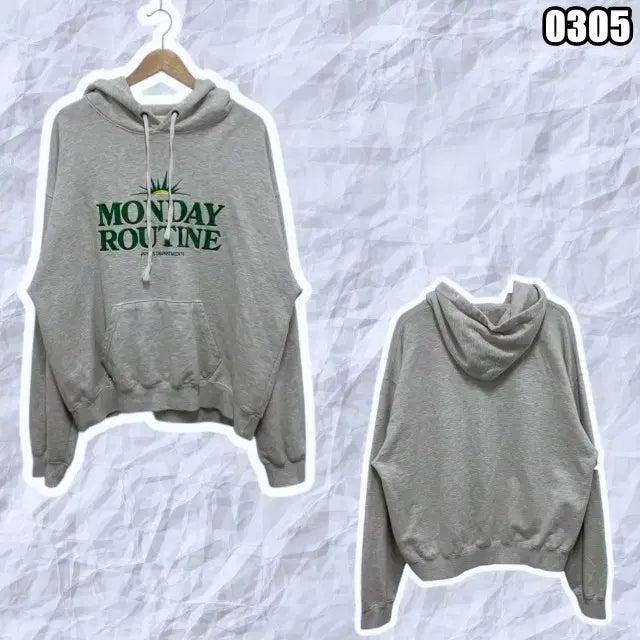 [BUNJANG] PHYPS Monday Routine Hoodie / XL 피지컬 디파트먼트 PHYPS 먼데이루틴 후드티