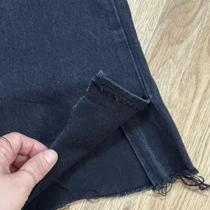 [BUNJANG] Black Denim Straight-Leg Pants / 여성 블랙 데님 일자 팬츠
