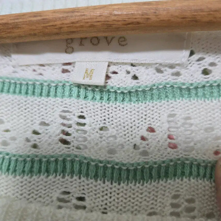 [BUNJANG] Mori Girl Mint Striped Oversized Knit Sweater / [일본] 모리걸 민트 단가라 오버니트