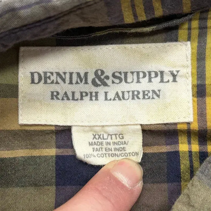 [BUNJANG] Ralph Lauren Denim &amp; Supply Checkered Shirt / 랄프로랜 데님서플라이 체크 셔츠 v1990