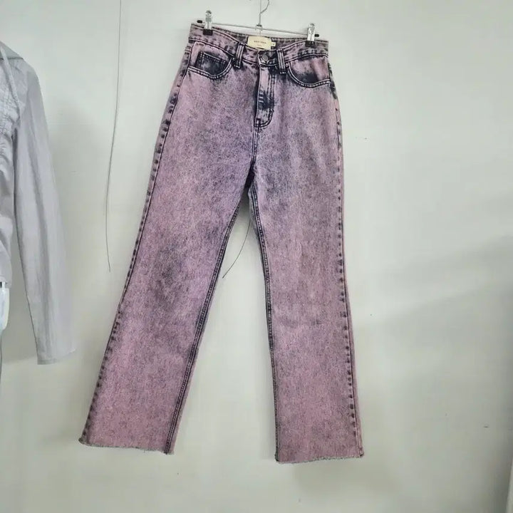 [BUNJANG] Maybebaby Pink Washed Denim Pants / 블랙업 핑크 워싱 데님 팬츠