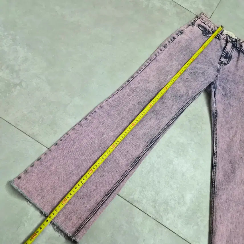 [BUNJANG] Maybebaby Pink Washed Denim Pants / 블랙업 핑크 워싱 데님 팬츠