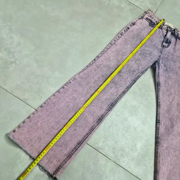 [BUNJANG] Maybebaby Pink Washed Denim Pants / 블랙업 핑크 워싱 데님 팬츠